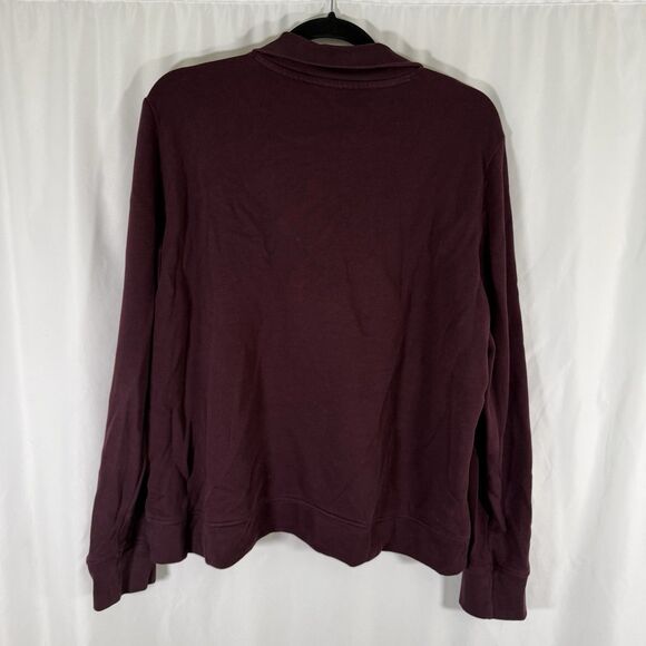 Talbots Sweater Women's Large Burgundy Long Sleeve Pullover 100% Cotton - Picture 9 of 9
